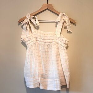 Express Cream Bow Strap Top